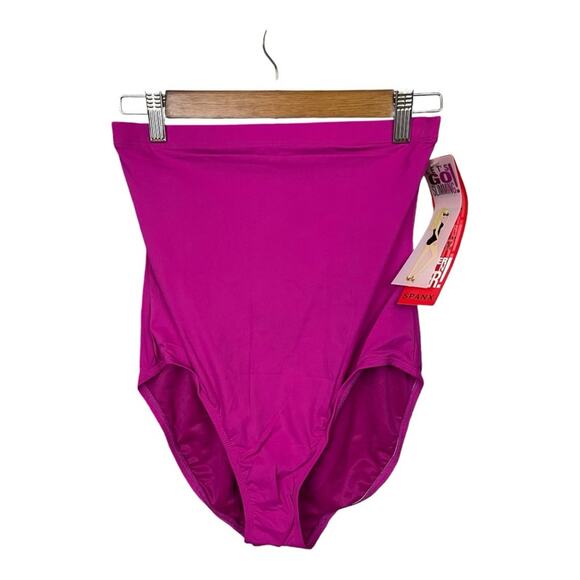 SPANX High Rise Core Control Bikini Bottom in Berry‎ Size 10 NWT - Picture 3 of 9